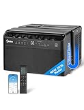 JET BLACK LIMITED EDITION Midea U Shaped Window Air Conditioner for Bedroom – 6000 BTU, Smart Control, Inverter Technology – Room Darkening Side Vents – Ultra Quiet Innovative Window-Friendly Design