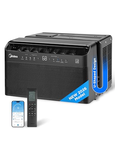 JET BLACK LIMITED EDITION Midea U Shaped Window Air Conditioner