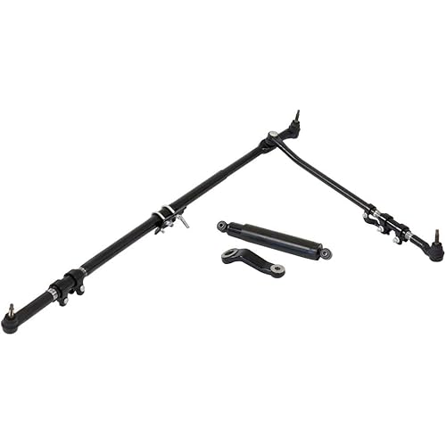 Steering Linkage Kit For Dodge Ram 2003-2013 w/Solid Front Axle - Includes Tie Rods, Drag Link, Pitman Arm & Damper - BuyAutoParts 85-40033AMZ New