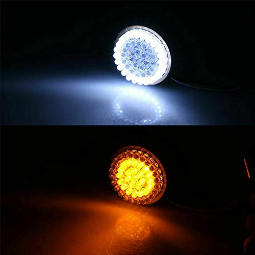 Motoparacc 1157 Front Rear Led Turn Signal, 2 Inch Bullet Double Contacts Motorcycle Brake Running Light For Harley Street Glide, Dyna, Sportster 1200, Iron 883, Road King 2020 #TOP3
