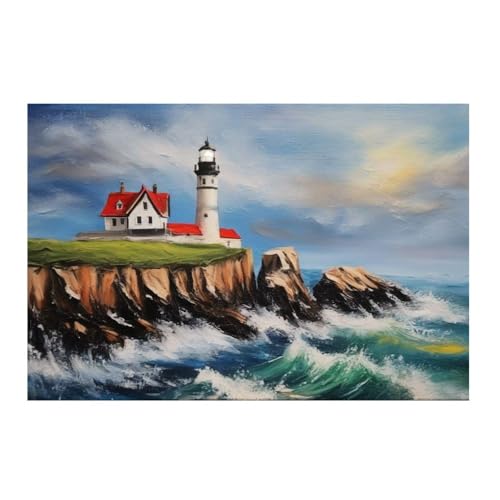 Poster phare sur la mer acrylique tableau mural pour mur vide