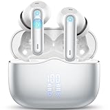 Mini LED Ladeetui und 40 Stunden Akkulaufzeit: Das tragbare Mini-Ladeetui bietet eine Akkulaufzeit von bis zu 40 Stunden, genug, um die meisten Ihrer Anforderungen zu erfüllen (z. B. Reisen, Unterhaltung, Arbeit usw.). Einmal Typ-C-Schnellladung aufgeladen, können Sie mit diesem wireless kopfhörer volle 6-8 Stunden Musik hören. Darüber hinaus zeigt die LED-Digitalanzeige bequem die verbleibende Leistung im Ladeetui an (0%-100%), sodass Sie immer wissen, wann es Zeit zum Aufladen ist.