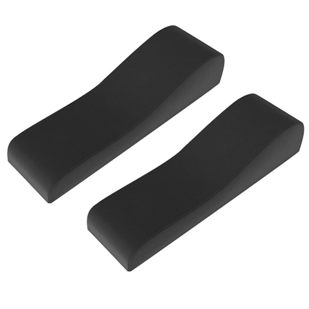 CTRLZS 2PCS Chair Ergonomic Armrest Cushions Pressure Relief with Memory Foam Armrest Pads of Chair Black Plush