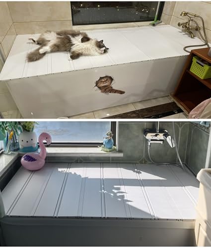 Cubierta plegable para bañera de 70x60cm para baño limpio 6