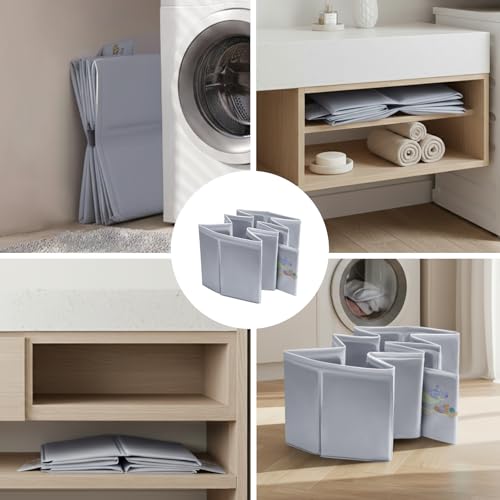 Image of Baby Bathtub for Newborn to Toddlers 1-6 Y, Foldable Infants Babies Bath Tub with Non-Slip Base and Drain Plug, Portable Bathtub for Home Outdoor (Light Grey, 78-45-30CM)