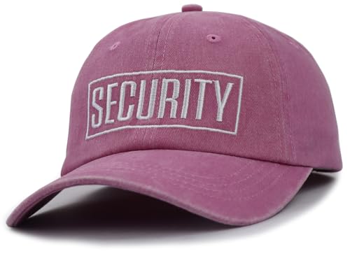 Image of Security Hat for Men Women, Adjustable Embroidered Cotton Baseball Cap
