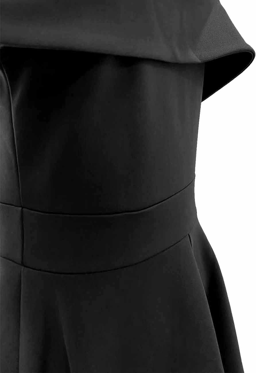 Girls Elegant Princess Cold Shoulder Fold Pleated High Waist Flared A Line Party Dresses,8-14 Years - Image 8