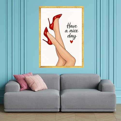 Tableau décoration intérieure chic motif mode féminine format 50x75 cm - 3
