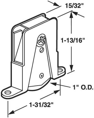Screen Door Roller for Andersen Doors, 1" Diameter, Stainless Steel, Ball Bearing Center Groove, Spring Tension - Package