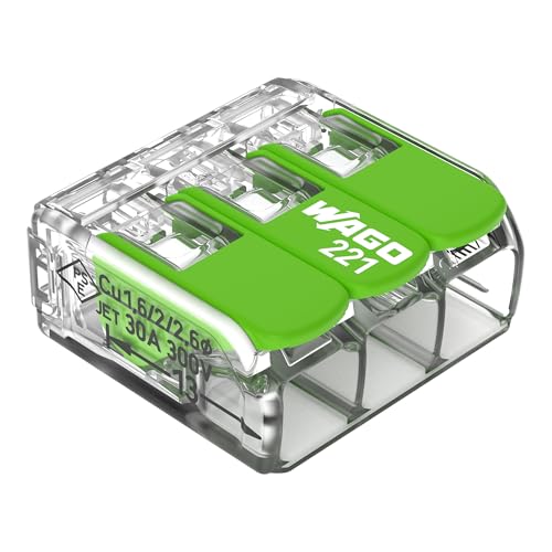 Borne de connexion 3 conducteurs WAGO 221-623 Green Range 6mm²
