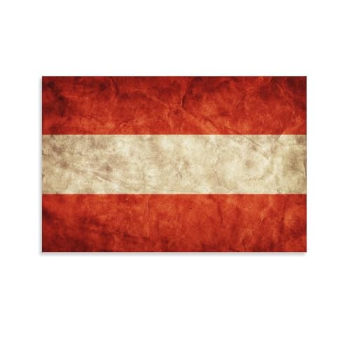 Drapeau Autriche tableau vintage toile décoration murale LZTEN 60x90