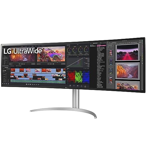 Image of LG 49 inch UltraWide Dual QHD Nano 144Hz IPS Curved Monitor (5120x1440), Expanded Workstation, VESA DisplayHDR 400, USB Type-C, Dual Controller, NVIDIA G-SYNC, AMD FreeSync Premium Pro- 49WQ95C-W