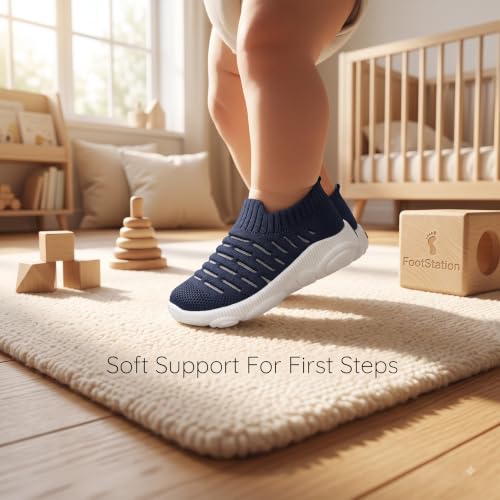 Image of Infant Shoes for Baby Boys & Girls | Musical Sound Walking Shoes | First Walker Shoes for Toddlers | Lightweight Breathable Knit Sneakers | Soft Sole Comfortable Slip On Shoes for Newborns, Babies & Kids