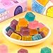 Gem Crystal Amber Candy Assorted Fruit Flavors for party, 4-Pack, Edible Gem, Gluten-Free, Exquisite Packaging, Irresistible Crispy-Chewy Texture
