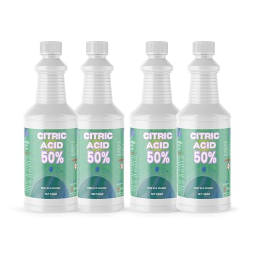 Citric Acid 50% Solution - 4 Quart - Versatile Chemical for Industrial Applications