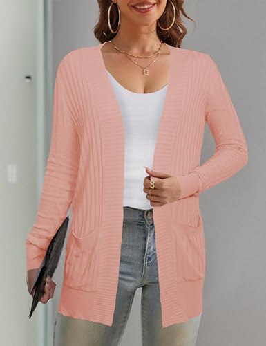 Image of REDHOTYPE Women's Cardigans with Pockets Casual Lightweight Open Front Cardigan Sweaters for Women (S-2XL)