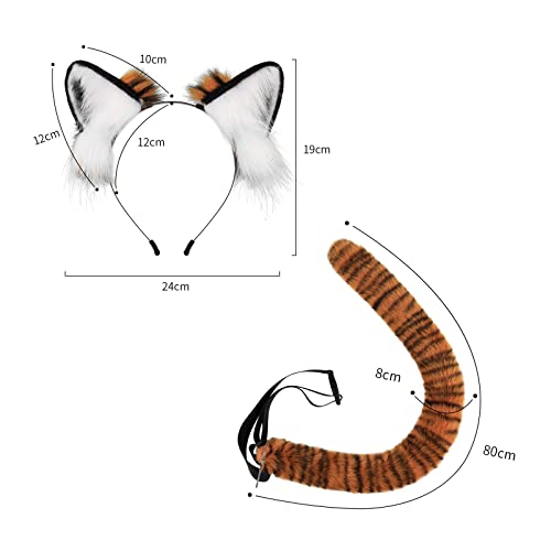Accessoire déguisement tigre de qualité avec serre-tête et queue souple - 3