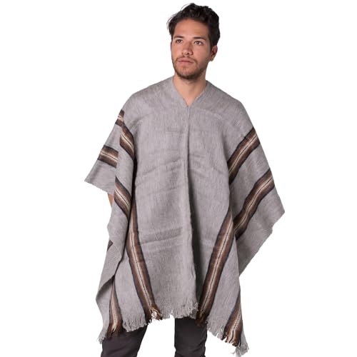 Gamboa Alpaca Poncho Homme Mexicain Polaire Manteux Automne Hiver Régulation Température