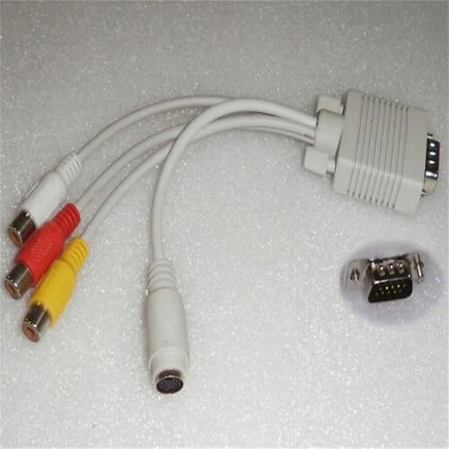 For 15P VGA D-Sub Male to S-Video Female + RCA*3 Female Adapter VGA to RCA S-Video Connector