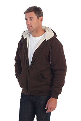 Image of Gioberti Men's Soft Heavyweight Sherpa Lined Fleece Hoodie Jacket