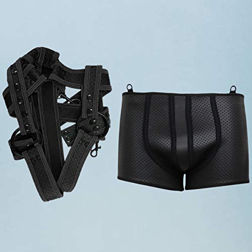 ARTIBETTER 1 Conjunto Punk Cinto de Arnês Corporal Acessórios Corporais de Couro Roupas de Cosplay p