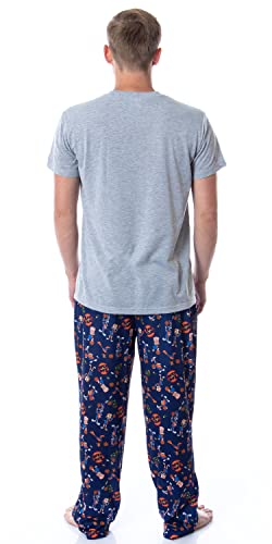 Intimo Looney Tunes Mens' Space Jam Movie Bugs Bunny Sleep Pajama Set Shirt Pants (X-Large) Multicolored #TOP3