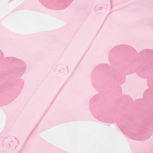 Image of BOBOYOYO Girls Cute Cardigan Cotton Girls Button Up Sweater Knit Jacket | Long Sleeve Crew Neck Kawaii Clothes for Casual School Wear