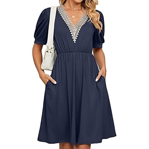 Vestido Verano Mujer HANERDUN Mangas Cortas Cover