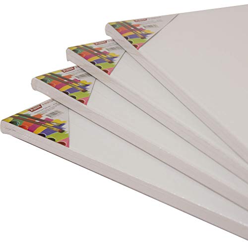 A1 Plain Artist Canvas Board Large Blank Stretched for Oil, Water, Acrylic Painting
