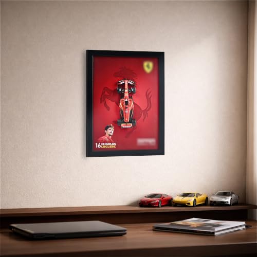 Image of CodersParadise 3D F1 Racing Wall Art Frame - SF24 Inspired Red Open Wheel Formula Race Car Model Display - Motorsport Decor for Bedroom Office Garage Man Cave - Racing Gift for Men, Car Enthusiasts & Formula Fans Collectible