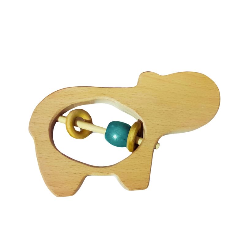 Organic Toys Natural Teether for Kids, Beech Wood Rectangle Rattle with Colourful Rings, Baby Rattle Made of Alternative Plastic, Gifts for New Born Babies, Antibacterial and Anti-fungal, BPA Free, Non-Toxic (B0CR9YH66H) Amazon Price History, Amazon Price Tracker