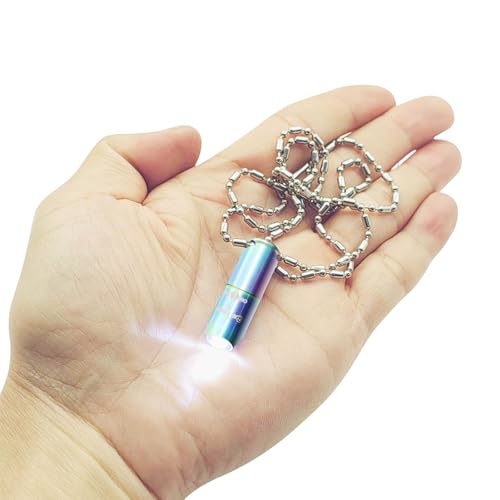 Nitefox Bullet-Shaped Mini Flashlight Keychain Light Mens EDC Emergency Safety Lamp Protable Necklace Light for Mens Everyday Carry Ornament Emergency Illuminate Nice Gift