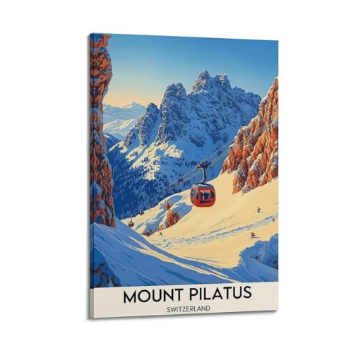 Affiches vintage sur toile de station de ski pour décoration de chambre