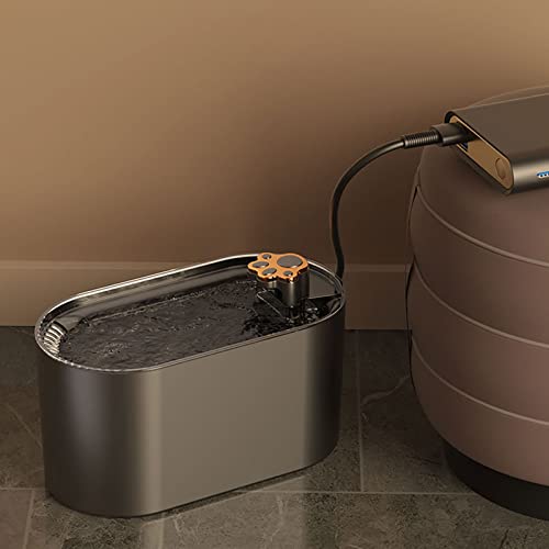 Fuente de agua automática para gatos Luqeeg color gris miniatura 2