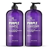 BOTANIC HEARTH Purple Shampoo and Conditioner Set - for All Shades of Blonde, Silver and Gray Hair - Enhances Highlights - Sulfate Free, Paraben Free, 16 fl oz x 2