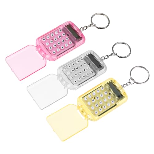 3pcs Portable Pocket Electronic Calculator with Display for Students Home and Office Use