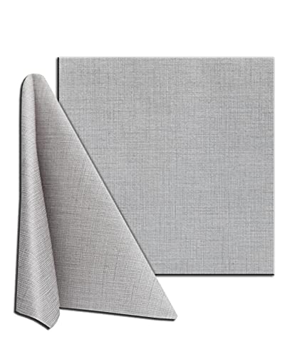 Serviette TNT jetable gris clair aspect tissu haut de gamme pour table chic - 3