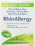 Boiron RhinAllergy Tablets for Relief from Allergy Symptoms of Sneezing, Runny Nose, and Itchy Eyes or Throat - 60 Count