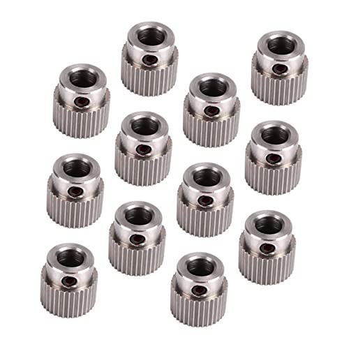 OKUMEYR 15pcs Stainless Steel Extruder Feed Wheels with 36 Teeth Drive Gear for Stable Performance, Compatible with Most