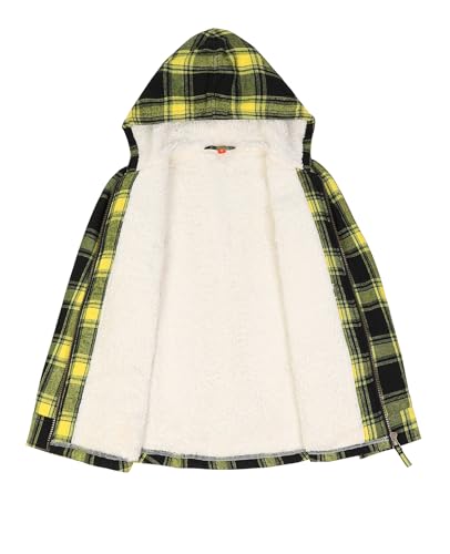 Image of ZENTHACE Boys Sherpa Fleece Lined Flannel Jacket
