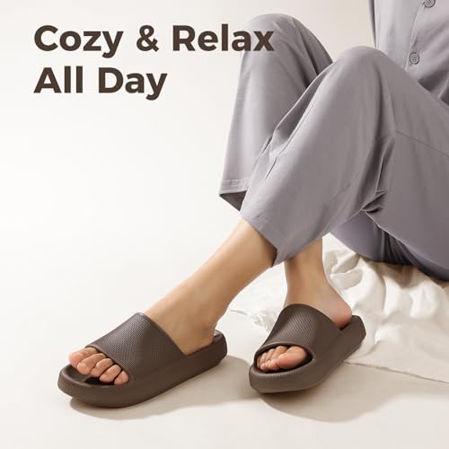 Image of Leevar Cloud Slides for Women and Men - Soft, Comfy, Relax Cloud Slippers, Thick Sole, Non-slip Slides for Men, Easy to Clean, Shower, Swimming, Beach, Indoor and Outdoor Slides for Men