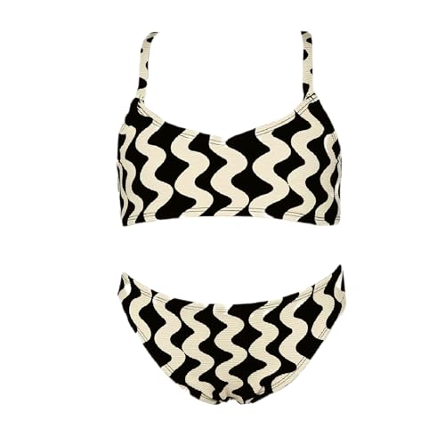 Image of Teen Girls Bikini Cute Two Pieces Bathing Suits Girls Swimsuit Round Neck Adjustable Straps Juniors Kids Swimwear
