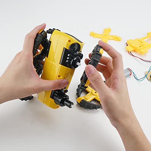 Mibee Cão Robô Montado Carro de Escalada STEM Kit Educacional 142 peças Brinquedos Robô DIY Brinqued