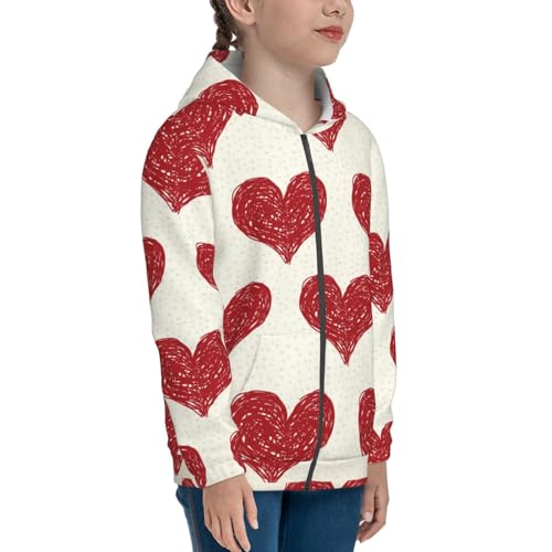 Love Kids Pullover Hoodies Boys Zip Up Sweatshirts Girls Athletic Clothes with Pocket4