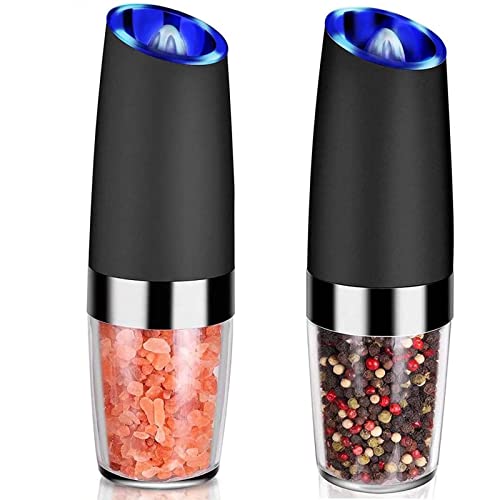 JARAFF Electric Salt and Pepper Mill Grinder Set- Automatic Gravity Sensing dispenser