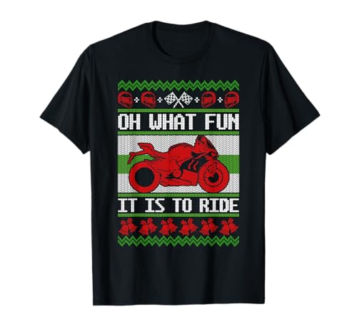 Sport Bike Motorcycle Ugly Christmas Sweater T-Shirt