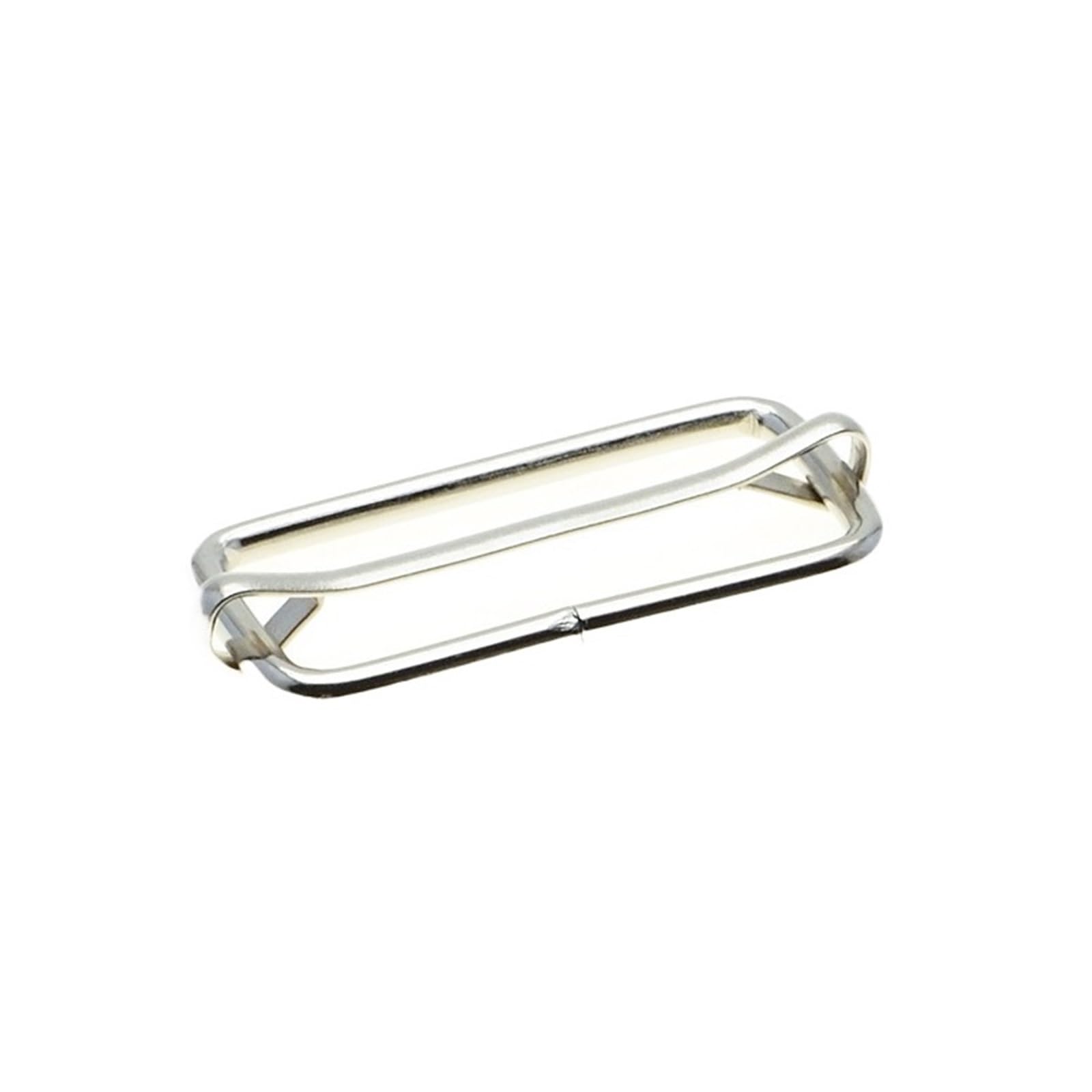 CHATROOM 10 Pcs/Pack Metal Slides Tri-Glides Wire-Formed Roller Pin Buckles Strap Slider Adjuster Buckles (Color : Nickel, Size : Webbing Size 38mm)