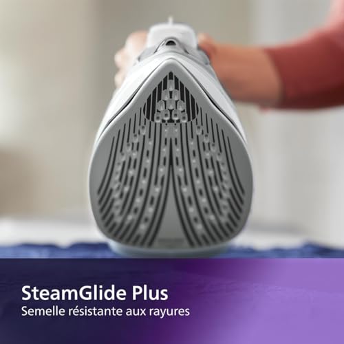Philips Série 5000 Fer à Repasser Vapeur 40 gmin Effet Pressing 160 g Vapeur Verticale Semelle SteamGlide Plus DST501010 - vue 6