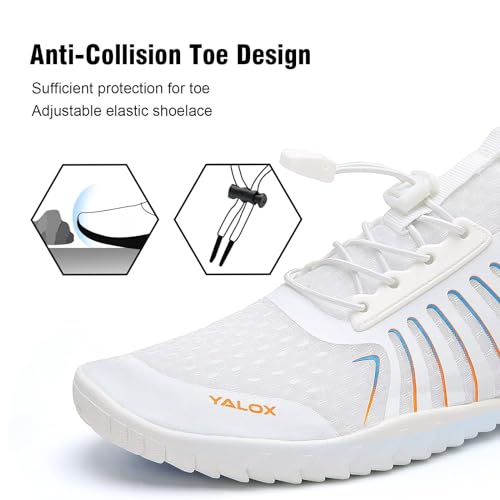 Image of YALOX Water Shoes Men's Women's Swim Shoes Outdoor Beach Barefoot Quick-Dry Aqua Pool Socks Swimming Yoga Surfing Exercise