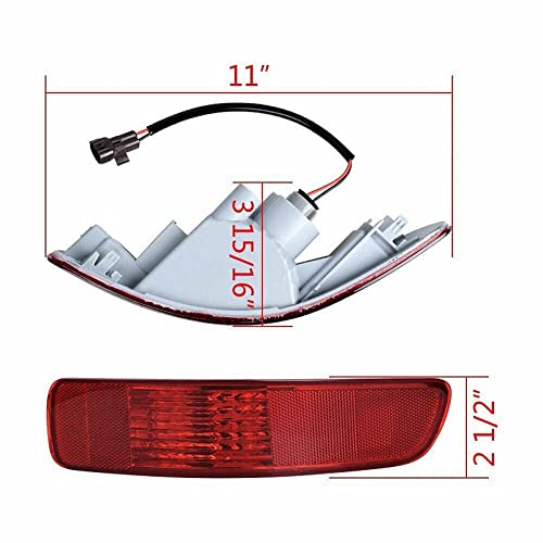 Pára-choques Traseiro Farol De Neblina Refletor Luz De Freio Lanterna Traseira Lâmpada De Sinalizaçã